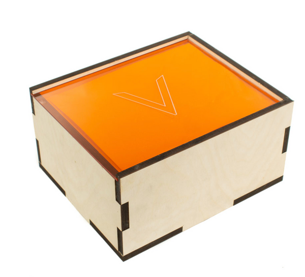 Baltic Birch Box with Orange Acrylic